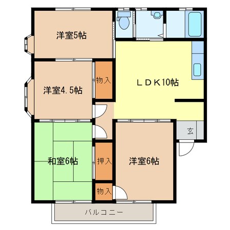 アメニティライフ3棟の物件間取画像